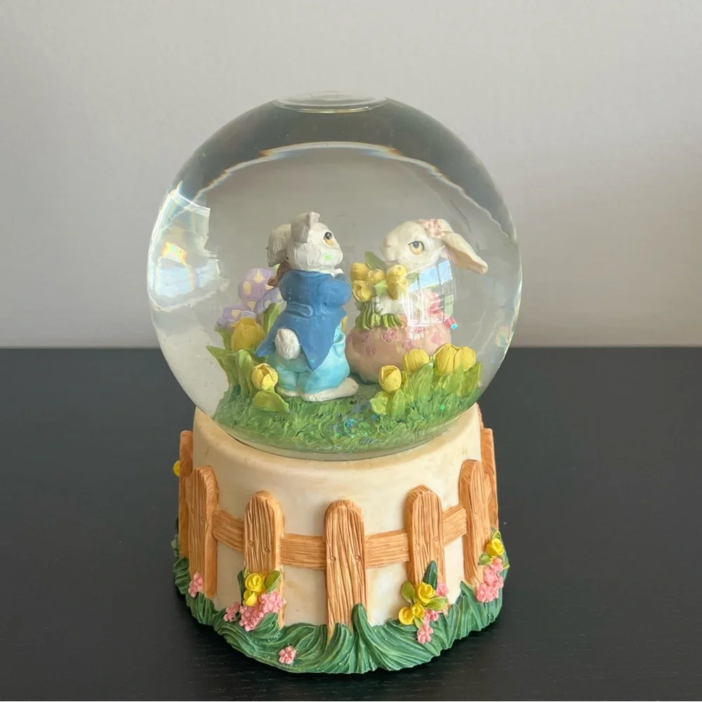 Silvestri Bunny Cellist Water Globe Rare Vintage - Picture 6 of 10